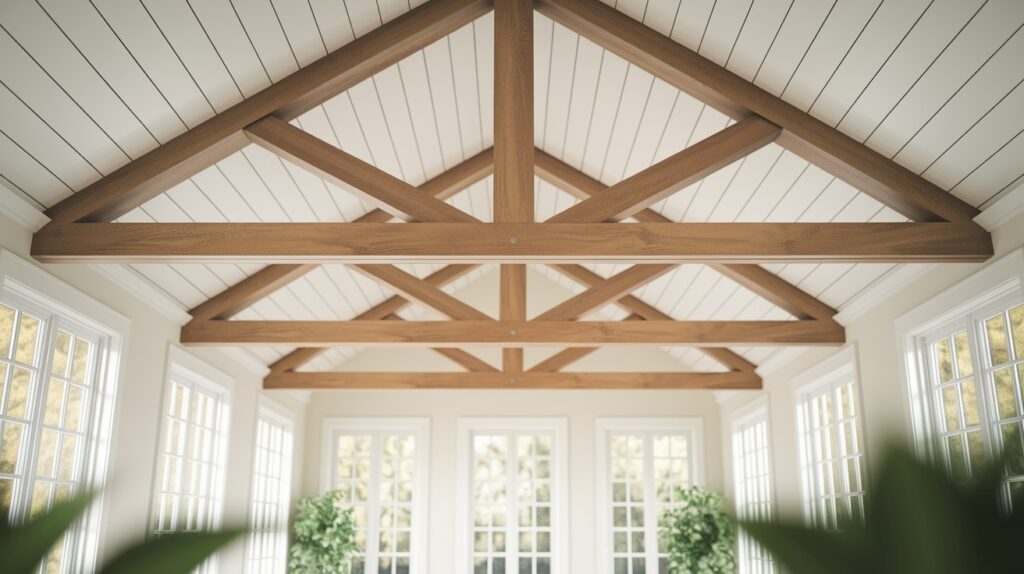 Shiplap with Exposed Beams
