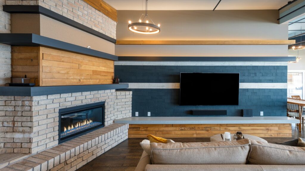 Split-Level Entertainment Wall