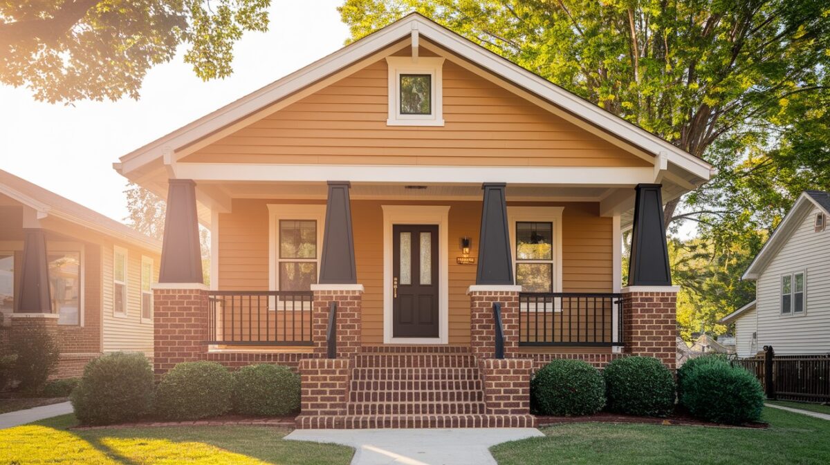 Photo inspiration: Visual Reference: 21 Tan House Black Trim Ideas For Any Budget Style