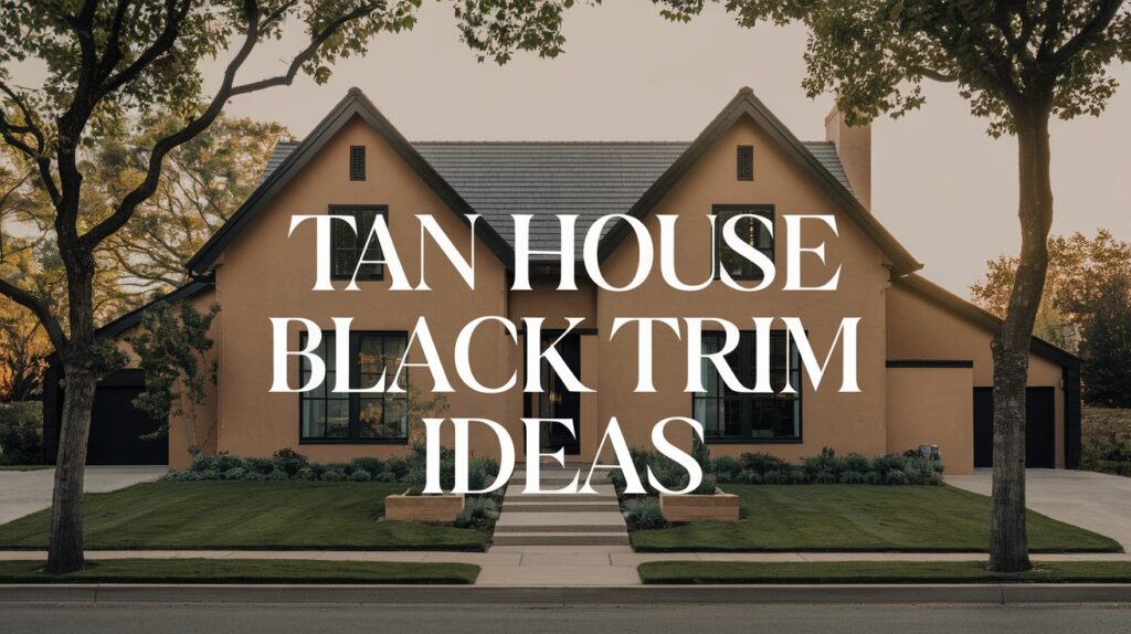 Tan House Black Trim