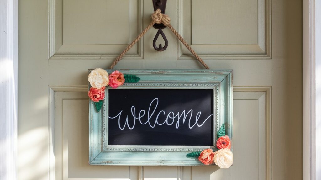 Upcycled Frame Door Decor