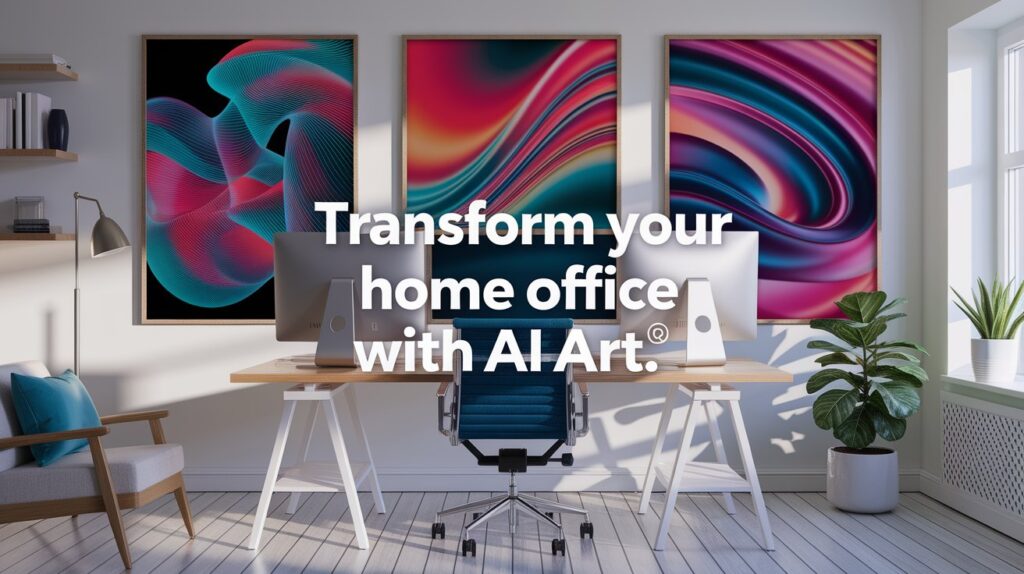 Transform Your Home Office with AI Art