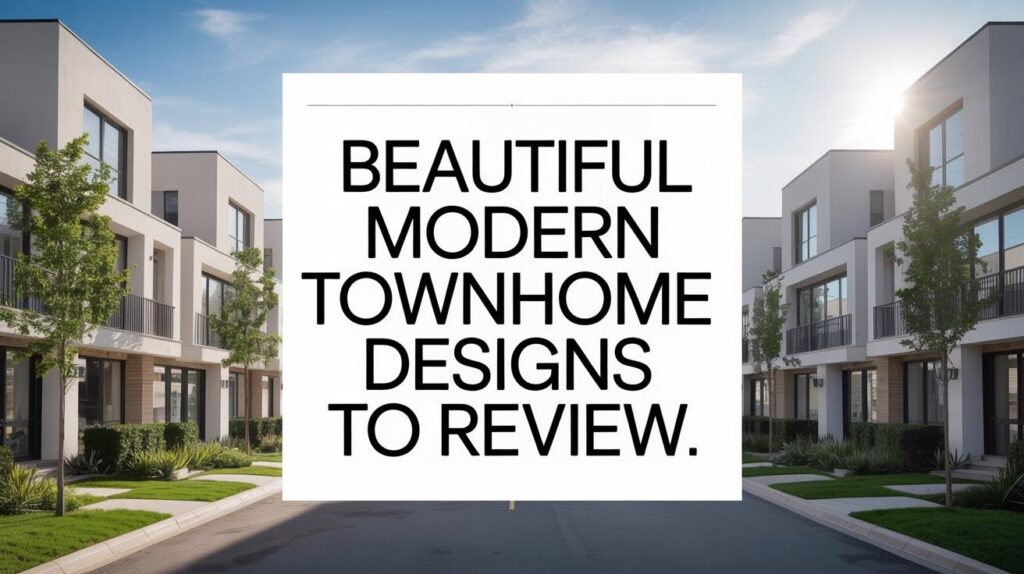 11 Beautiful Modern Townhome Designs to Review