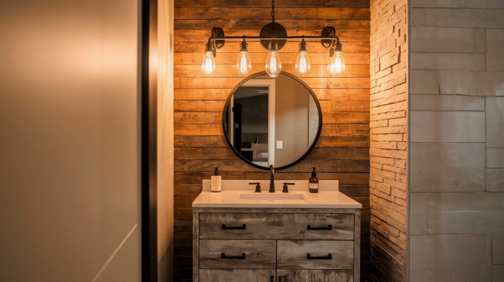 Industrial Lighting with Warm Tones
