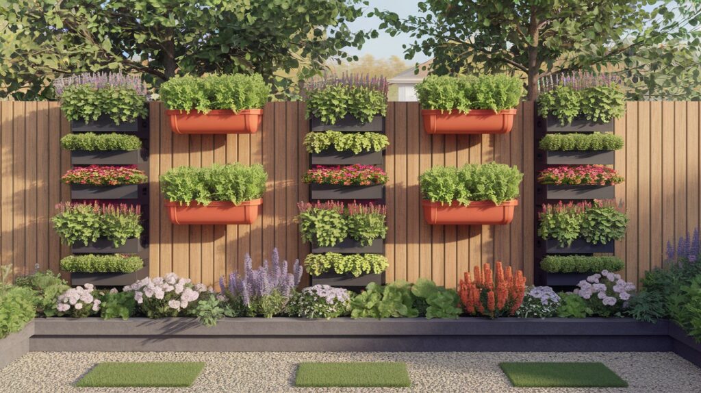 Install Vertical Planters or Hanging Pots