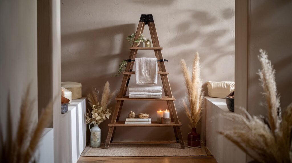 Remodel a Ladder into a Rustic Towel