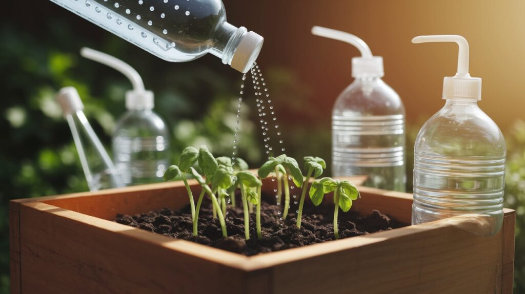 Reuse Plastic Bottles as Watering Cans