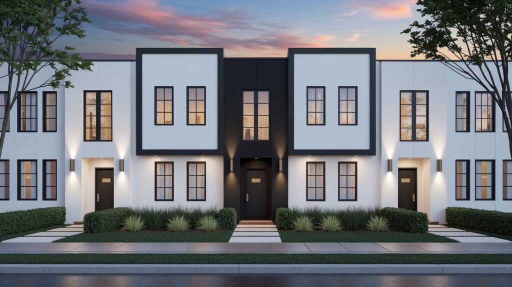 Sleek Black-and-White Exterior