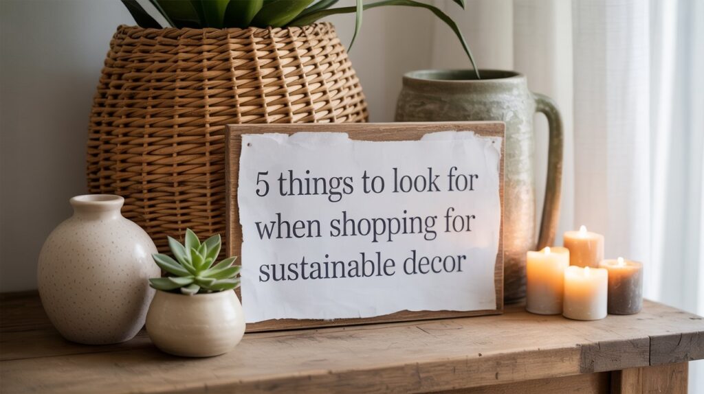 Things to Look for When Shopping for Sustainable Decor