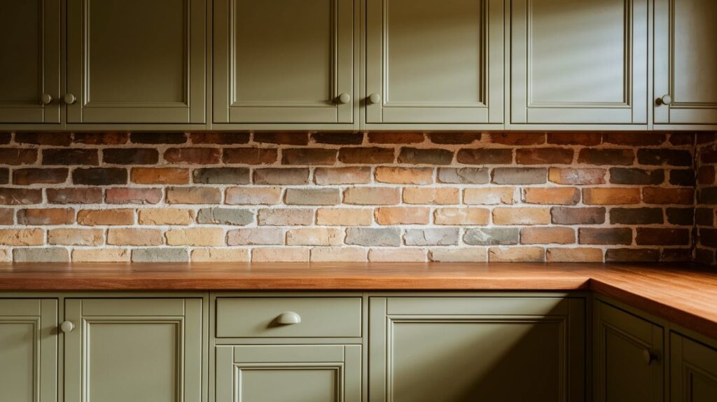 Use Textured Backsplashes Like Brick or Stone