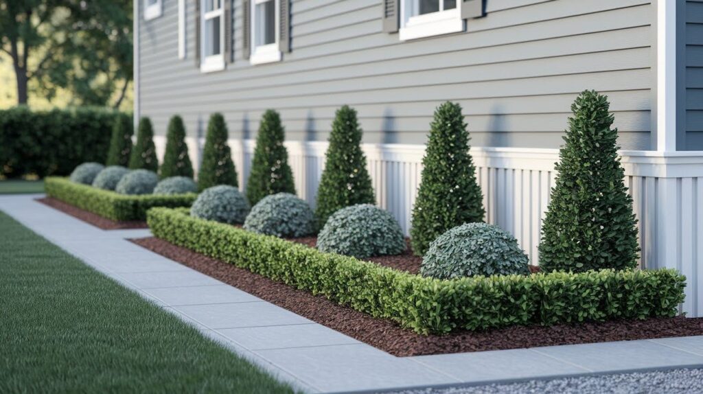 Add Decorative Shrubs and Green Borders