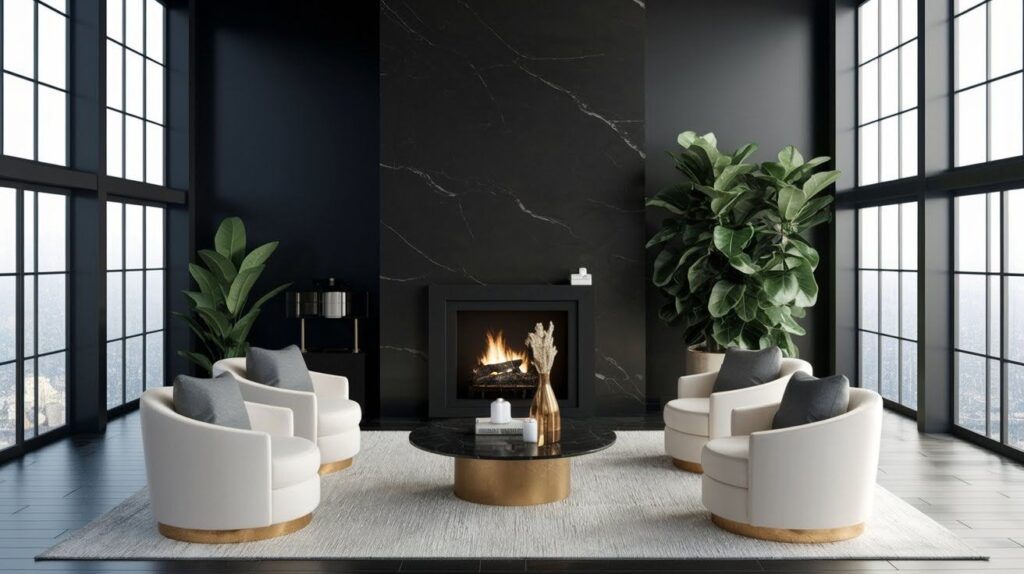 All-Black Monochrome Wall