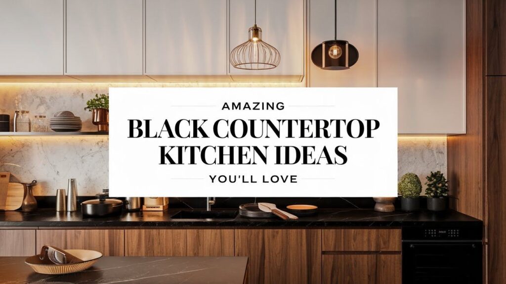 Amazing Black Countertop Kitchen