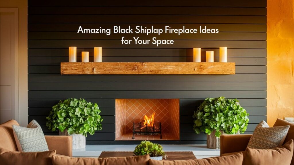 Amazing Black Shiplap Fireplace