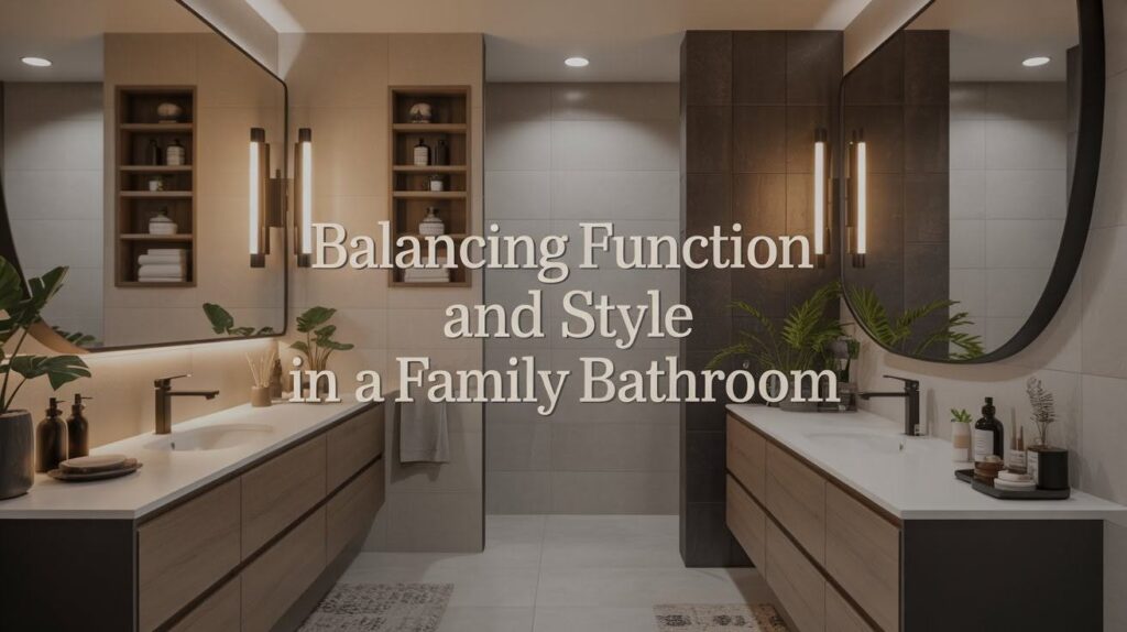 Balancing Function and Style in a Family Bathroom