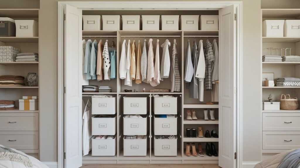 Bedroom guides help with closet organization