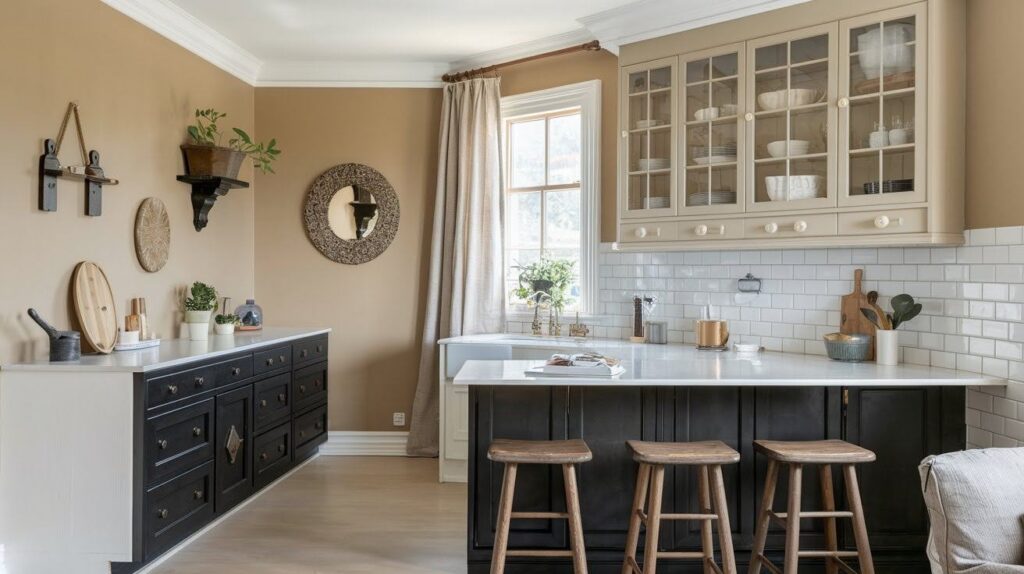 Beige Walls to Soften Black and White