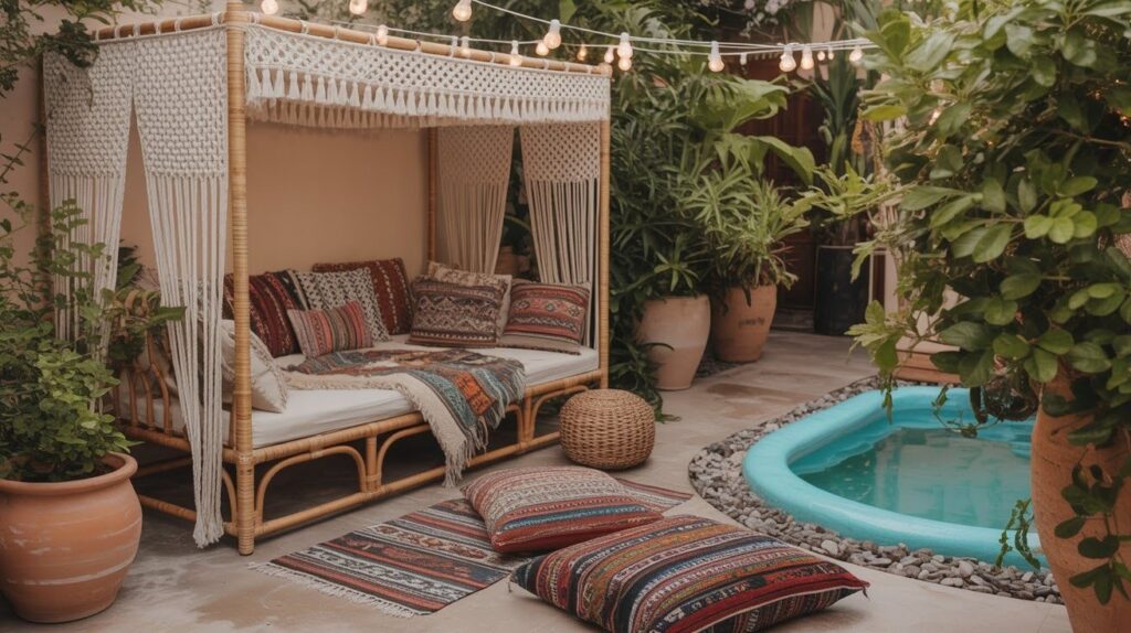 Bohemian-Inspired Pool Cabana 