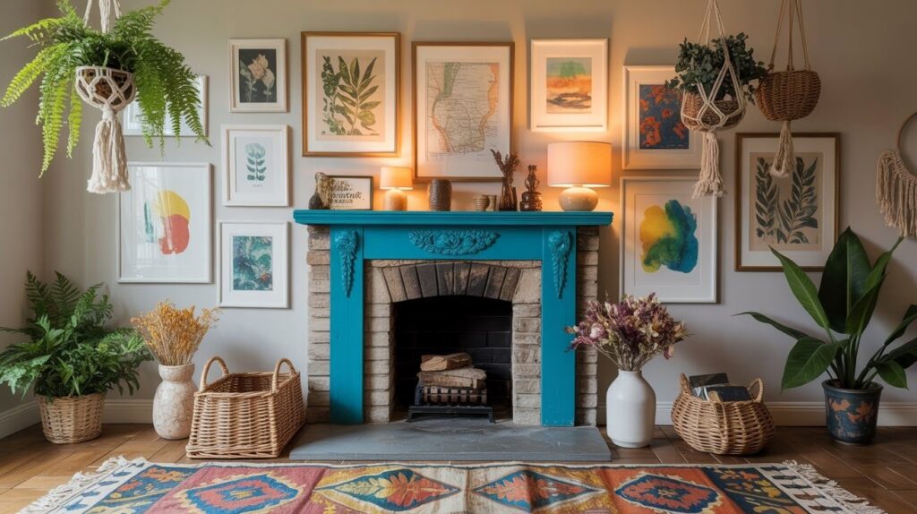 Boho & Eclectic Corner Fireplace Designs
