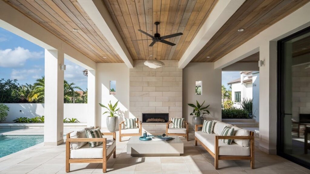 Ceiling Statements Wood-Clad Overhangs & Lanais