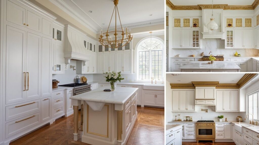 Classic White and Gold Kitchens