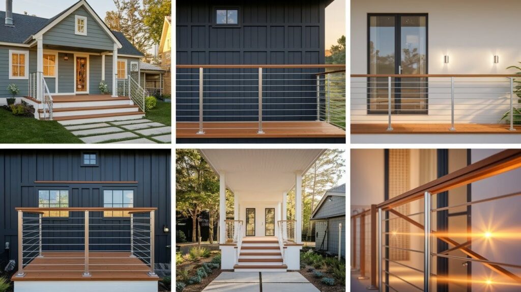 Contemporary Front Porch Railing