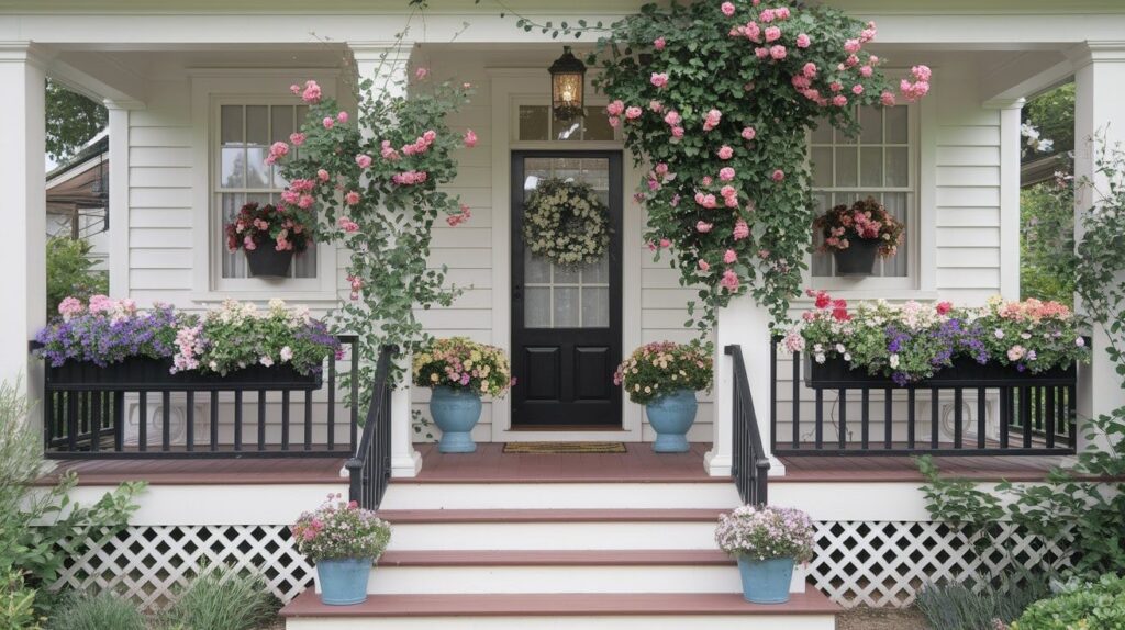 Cottage-Inspired Porch with Decorative Touches