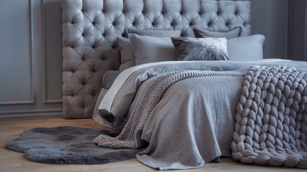 Cozy Gray Bedroom Textures & Layers
