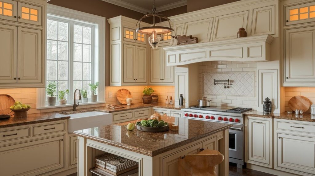 Creamy Neutrals and Brown Granite