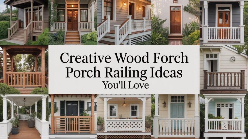 Creative Wood Front Porch Railing