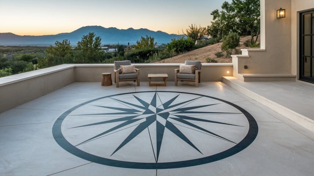 Geometric or Compass-Inspired Stamping