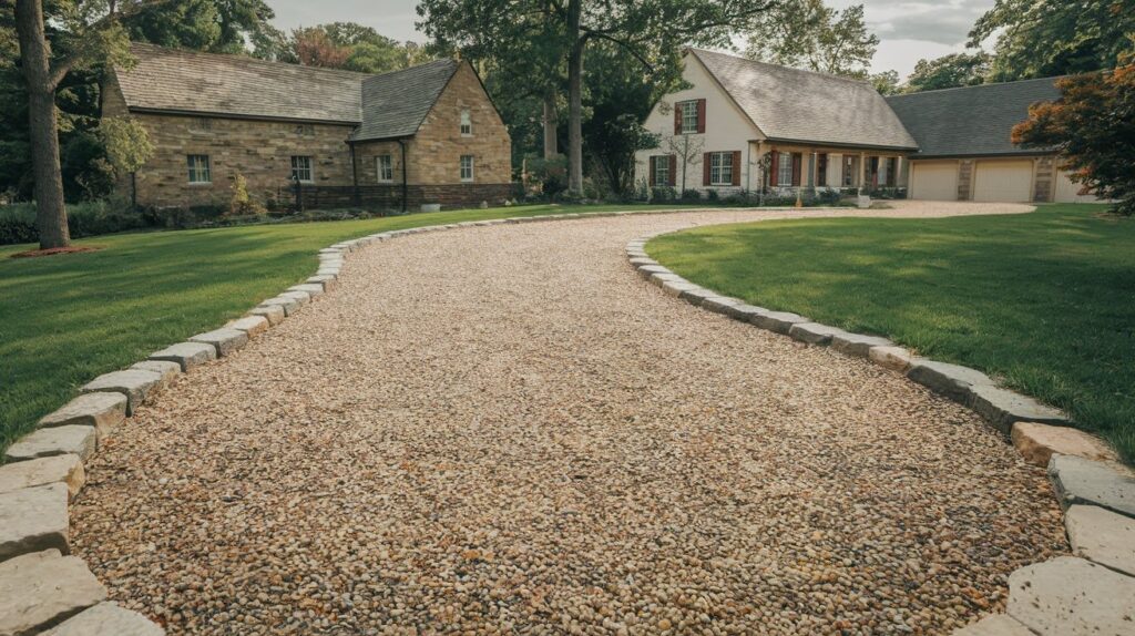 Gravel Aprons with Stone Edging