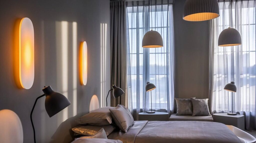Gray Bedroom Lighting Ideas