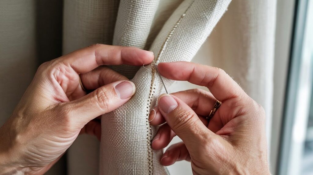 Hand-Sewing Curtain Hems