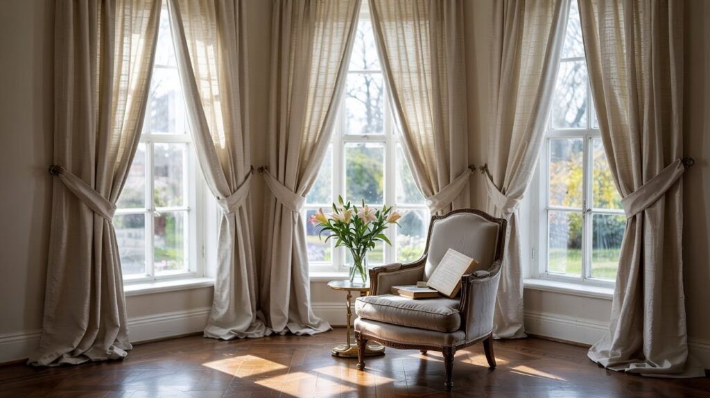 Hang Curtains and Adjust for Style