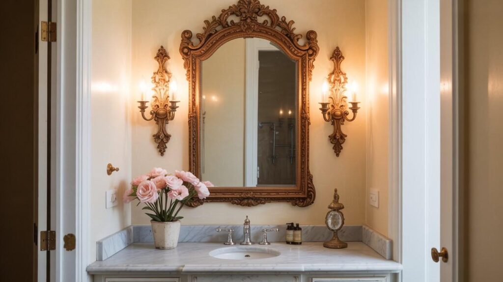 Install a Statement Vintage Mirror