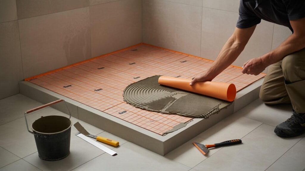 Install the Kerdi Waterproofing Membrane