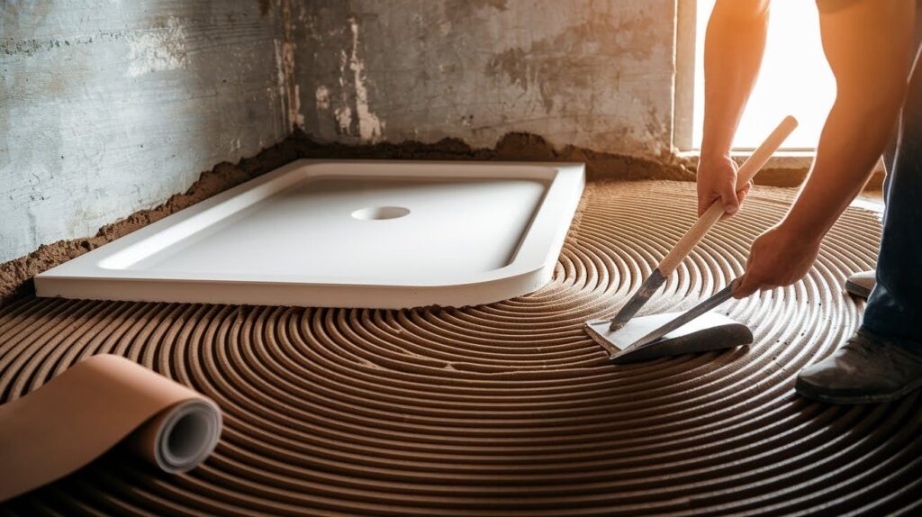 Install the Shower Base or Mud Bed