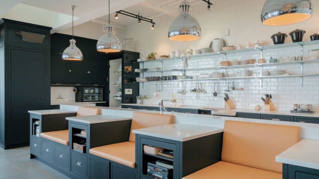 Integrated Seating and Stylish Lighting