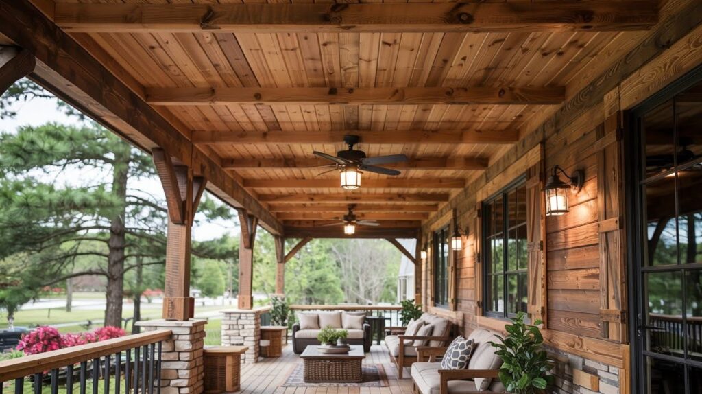 Knotty Pine with Red Undertones