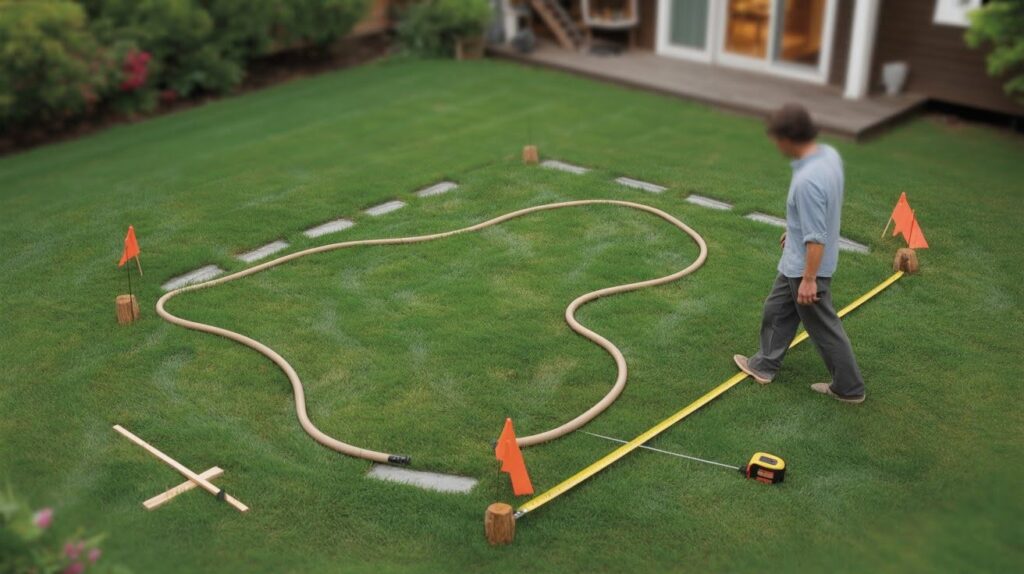 Mark and Measure the Patio Area