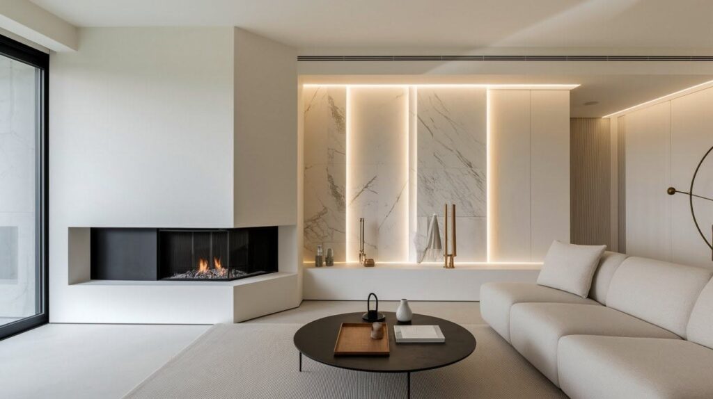 Modern & Minimalist Corner Fireplace Designs