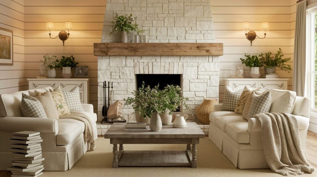 Rustic & Farmhouse Corner Fireplace Ideas