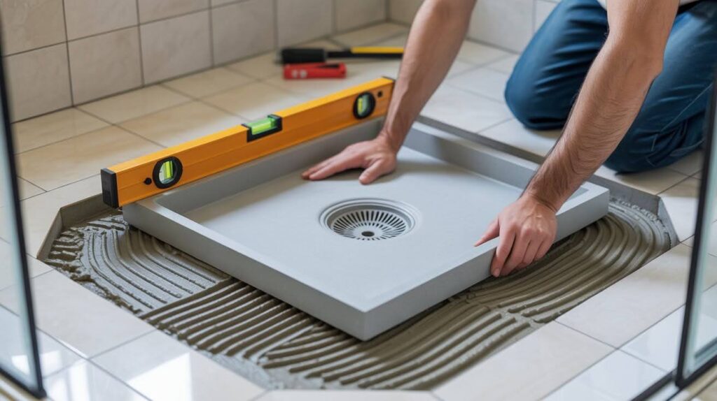Set the Schluter Shower Tray