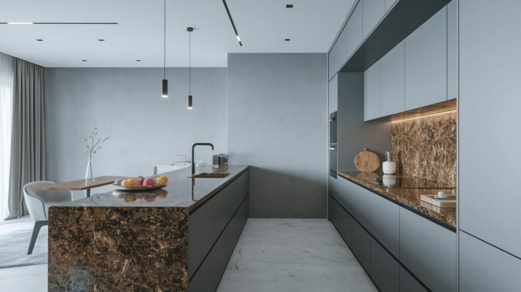 Soft Gray and Brown Granite