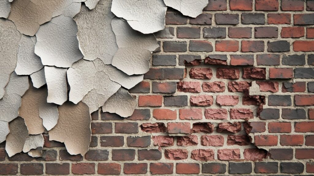 Spalling Or Flaking Bricks Due To Moisture