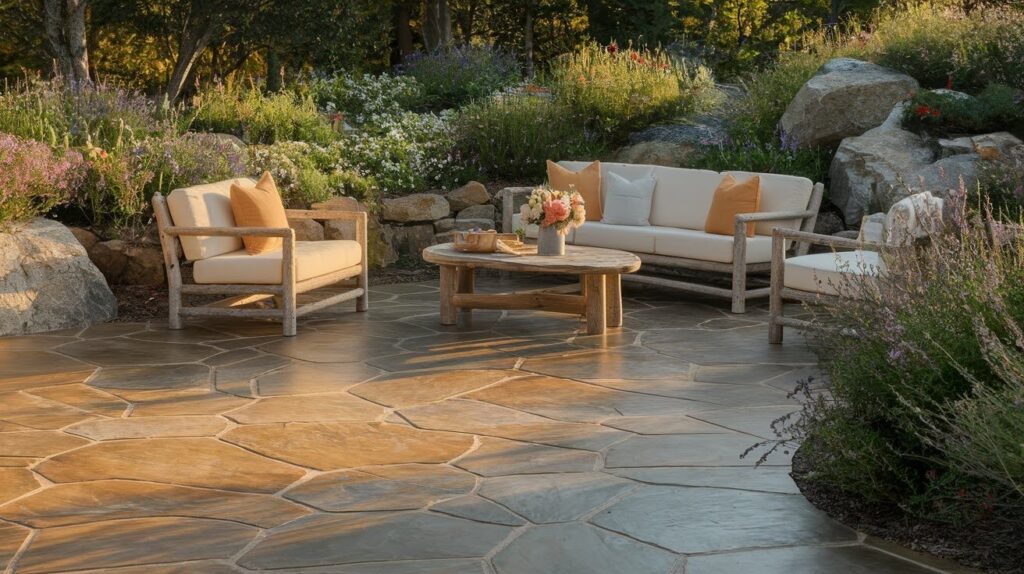 Stamped Concrete That Mimics Natural Stone