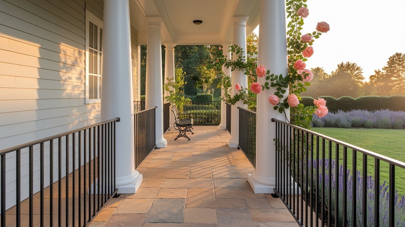 11 Amazing Ideas for Black Porch Railings and White Columns - Home ...