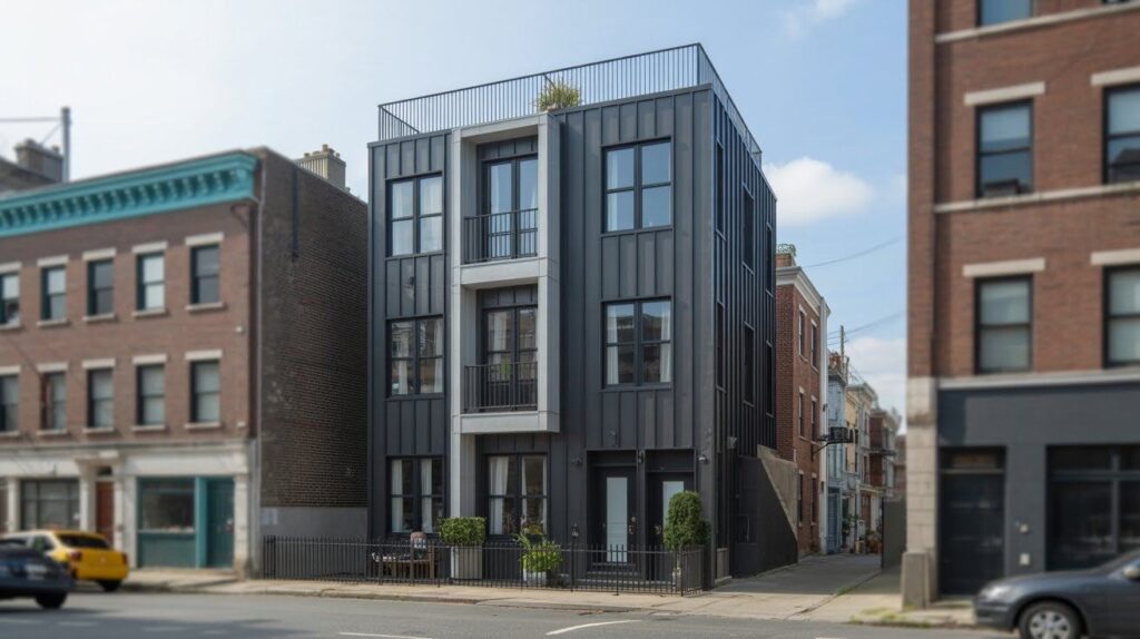 Urban Townhouse with Industrial Flair