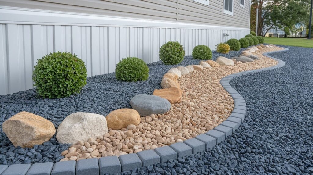 Use Rock Gardens and Pebble Edging